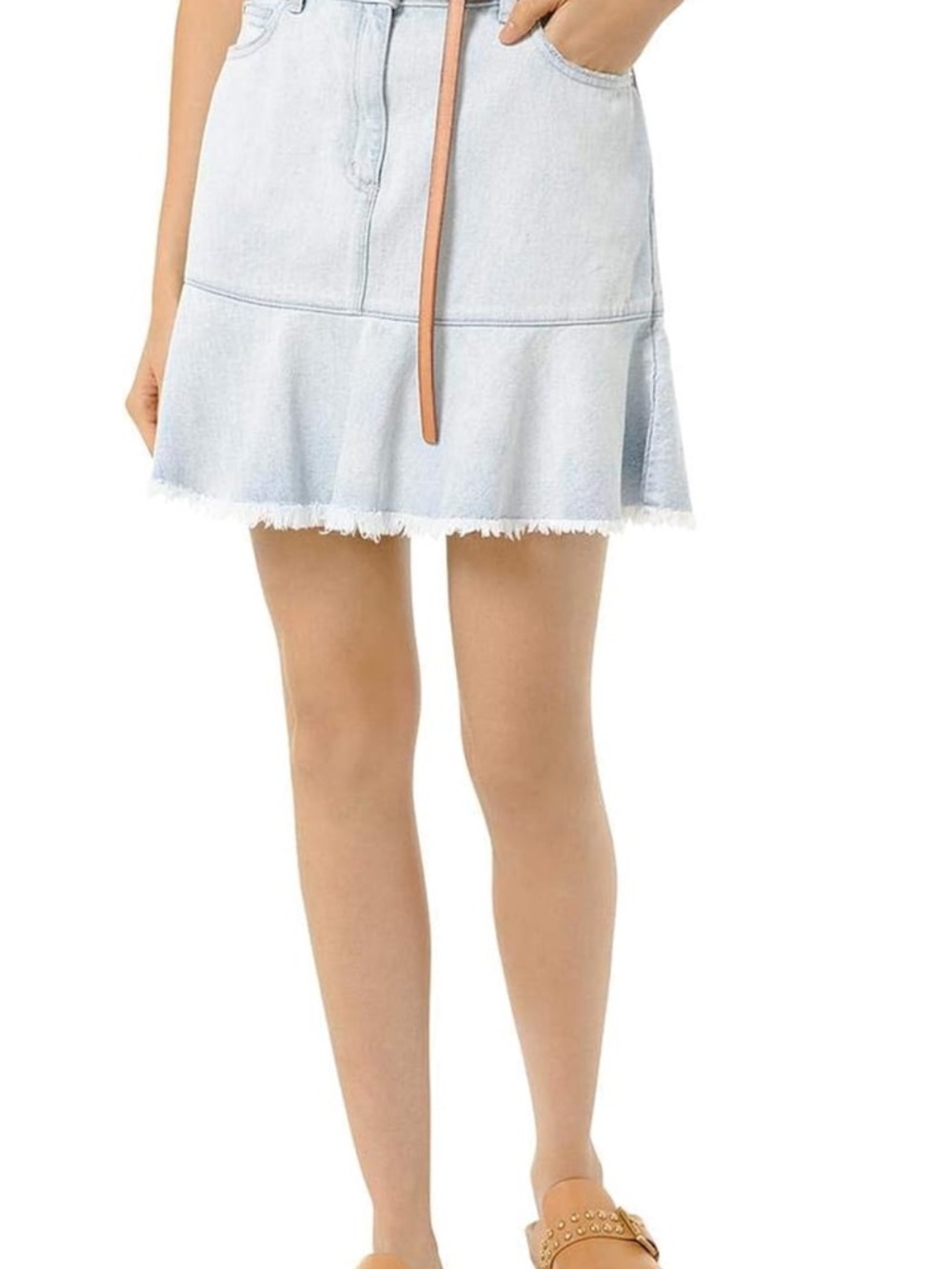 Michael Kors Light Blue Denim Mini Skirt